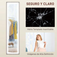 HOMCOM Espejo de Cuerpo Entero con Luz LED 160x40 cm Espejo de Pie o de Pared con Iluminación de 3 Colores Táctil Inteligente Función de Memoria y Soporte para Salón Dormitorio - details 4