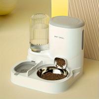 Estación De Alimentación Y Agua Para Gatos Automática - Set De Dispensador De Alimento Y Agua No Eléctrico Fácil De Limpieza Para Mascotas De Plástico - details 1