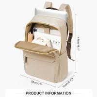 Bolsos,1PC Mochila de Nailon para Mujeres, Mochila de viaje casual para Commuters with varios bolsos, Ajuste para portátil de 15,6 pulgadas, Exterior de Nailon duradero, Corretas de hombro, Bolsos traseros - details 4