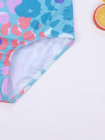 Traje De Baño Unipersonal Para Niñas Con Estampado De Leopardo 8-12 Años Moda Verano Ropa De Playa Exterior Para Niñas - details 7