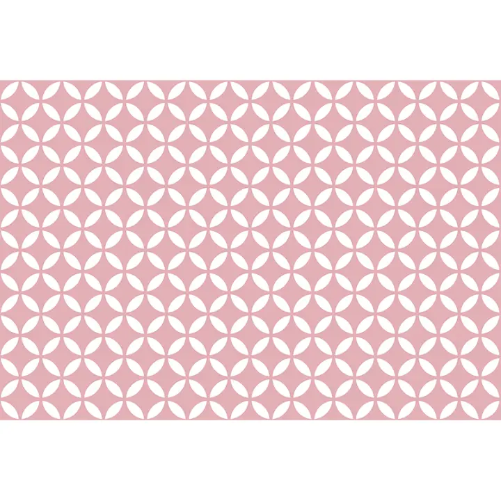 Alfombra vinílica motivos rosa antideslizante - 1