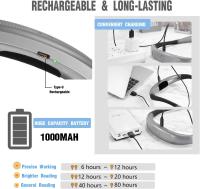 Luz recargable de cuello Reag, lámpara para Reag en la cama, 3 colores, 6 niveles de brillo, brazos plegables, larga vida útil, perfecta para Reag, tejer, Repaching [Clase energética A ++] - details 1