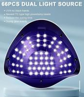 Lámpara de Uñas UV LED, 280W 66 Lámparas Profesional Lámpara Secadora de Uñas Rápido, Curado de Esmalte de Gel con 4 Temporizador y Pantalla LCD Para Manicura/Pedicura Nail Art en el Hogar - details 1