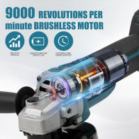 HILDA 21V Grindadora De Ángulo Sin Escobillas Máquina De Pulido Recargable Para Batería Makita Herramientas Eléctricas - details 1