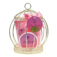 GIFTSET METAL MISS BRIGHT 4 PZAS----CONTIENE GEL DE DUCHA 60ML, LOCIÓN CORPORAL 60ML, SALES DE BAÑO 70g Y ESPONJA DE BAÑO-----PERFECTO PARA UN REGALO DE MUJER--- MARCA AURORA - details 0
