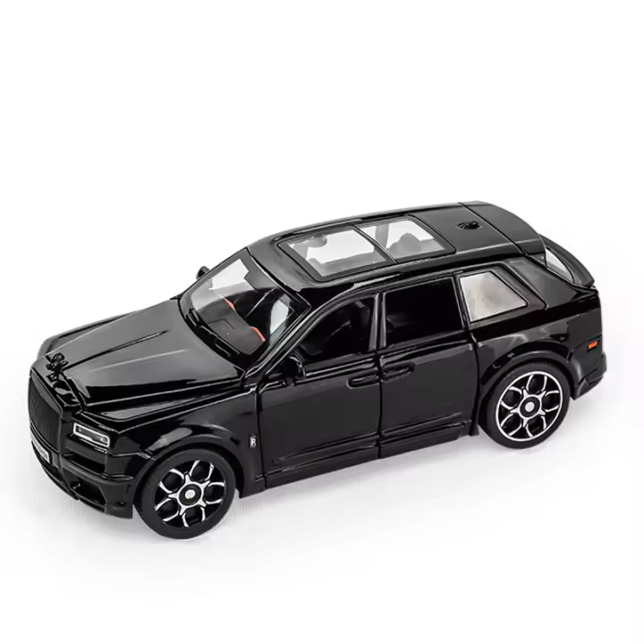 Modelo De Coche De Negocios De Lujo a Escala 1:32 Con Decoraciones �nicas Del Consolador Y Sonido Luz Alta Divertida Adorno Metal CCA - 1