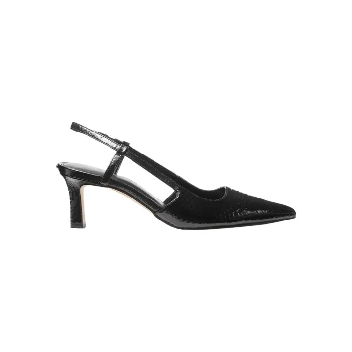 Zapatos MICHAEL KORS Alora Destalonados con Fantasia en Relieve de Pitón Color Negro - 1