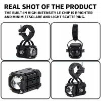 2pcs Faros LED Para Motocicleta Spotlights Mini Driving Strobe Lights Alta/Baja Potencia Luz Auxiliar De Conducción Con Foco De Trasero - details 2