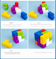 Cubo De Rubik 3D Educativo Para Niños De Madera Juego De Construcción Creativo Entrenamiento De Pensamiento Master Del Espacio - details 7