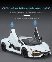 Modelo De Coche De Escala 1:24 Lamborghini Aventador En Aleación Con Efectos De Sonido Auténticos Regalo Perfecto Para Niños Y Enthusiasts De Los Coches - details 8