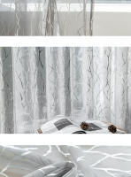 Cortina De Arbolado Silvery Sheer Para Sala De Estar Y Dormitorio Decoración Del Hogar 1 Pieza Moderno Estilo Poliéster Translúcido - details 15