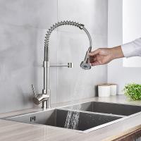 Grifo extraíble con cuerpo de acero inoxidable 304, manguera retráctil, modo caño múltiple, absorción magnética, revestimiento antihuellas, cartucho cerámico, sistema de filtración, base giratoria 360°, cocina, baño, doméstico - details 15