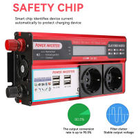 Inverter de potencia de 4000W DC 12V a transformador de CA 220V 230V con carga de enchufe de 4 USB de la UE con pantalla led - details 9
