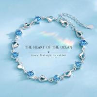 Pulsera Corazón del Mar Pulsera de Eslabones de Amor Infinito, Pulsera de Cristal Femenino con Piedra de Nacimiento o Piedra - details 1