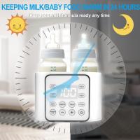 Calentador de biberones, calentador de leche materna multifunción, calentador rápido de alimentos para bebés y calentador de descongelación con temporizador, pantalla LCD con ajustes de temperatura precisos, modo constante de 24 horas - Verde - details 3