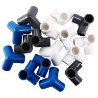 Conector en T de plástico PVC para manguera de jardín, junta de 3 vías, adaptador de tubería de riego, herramientas de piezas de tubo, 16 piezas, 20mm - details 7