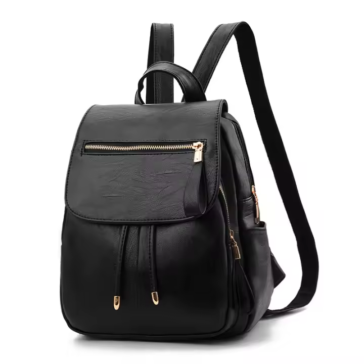 Backpack for women Women's Korean soft leather backpack student travel bag - 1
