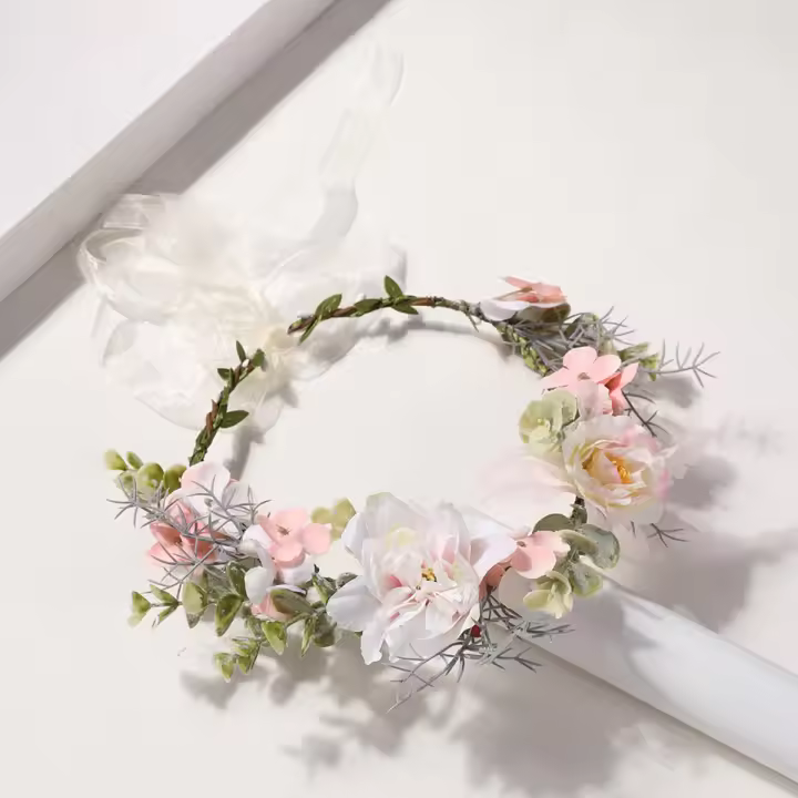 Diadema De Rattan Simulada Tejida En Hierro Florales Para Mujer Adorno De Boda Y Novia Estilo Inmortal Decoración De Fiesta - 1