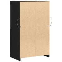 aparador vidaXL con luces LED roble negro 60x37x100 cm - details 4