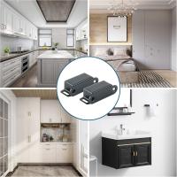 4PACK Imanes para archivadores, Cierres magnético para Puerta de 6 kg, autoadhesivo, Imanes para Puertas de armarios, Imán para cajas de Maple inoxidable Negro mate para armarios de Cocina C - details 4