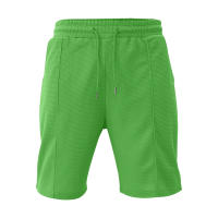 Traje Casual Para Hombre Verano European Y American Con Camisa De Encaje Sólido Y Pantalones Cortos Estilo Libre Con Cuello Redondo - details 0