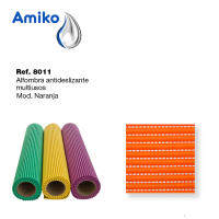 ROLLO DE ALFOMBRA ANTIDESLIZANTE ABIERTO NARANJA AMIKO DE 12Mx65CM - details 3