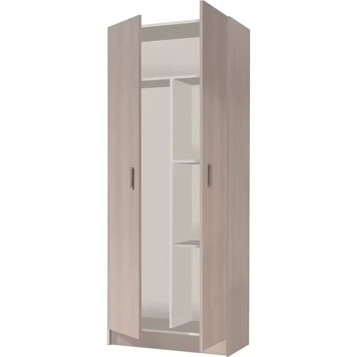 Armario auxiliar multiusos de 2 puertas Color ROBLE 180 X 73 X 37cm 007142R FORES - 1
