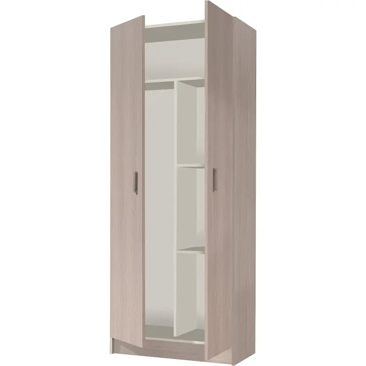 Armario auxiliar multiusos de 2 puertas Color ROBLE 180 X 73 X 37cm 007142R FORES - 1