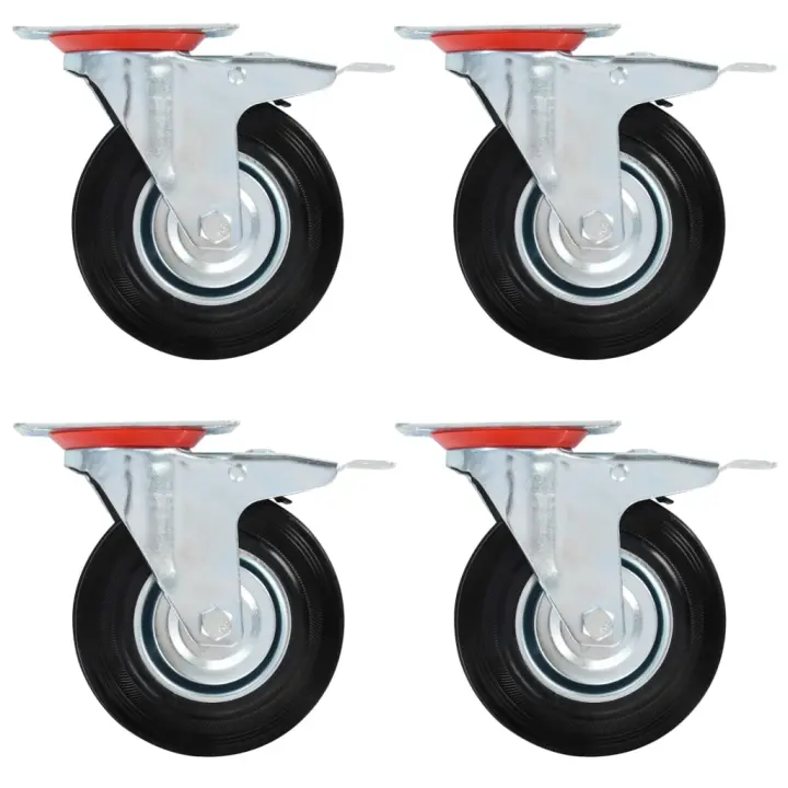 vidaXL Ruedas giratorias 8 unidades 125 mm - 1