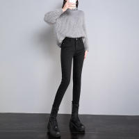 Nuevas Jeans Térmicas Para Mujer Invierno Con Forro De Plush Cálidos Y Elásticos Skinny Denim Gruesos Para Estudiantes Trousers De Madre Con Fur - details 16