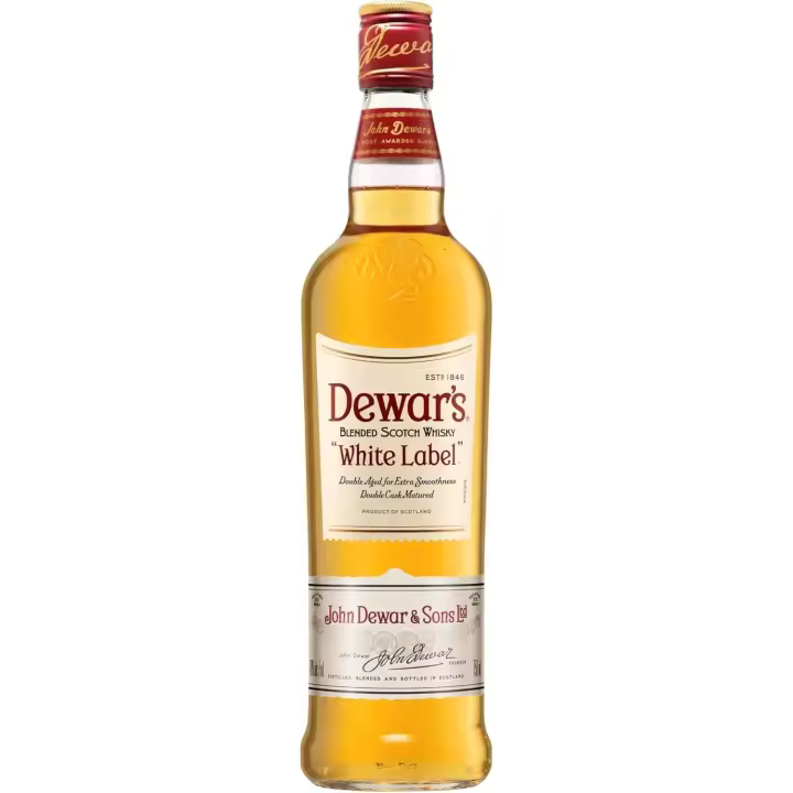 🥃 Dewar’s White Label – Blended Scotch whisky suave y equilibrado. Botella de 700 ml  40 % vol Notas de miel, vainilla y roble. Ideal para tomar solo o en cócteles. - 1