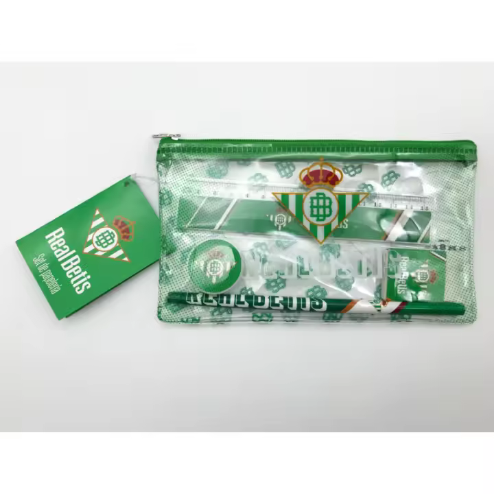 Estuche Portatodo Transparente Con Material Real Betis Balompié Mi Vida en Verde 81819 - 1