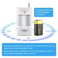 Detector De Alarma De Movimiento PIR Inalámbrico KERUI Para GSM WIFI W181 W202 Sistema De Seguridad Antirrobo Para El Hogar - details 1