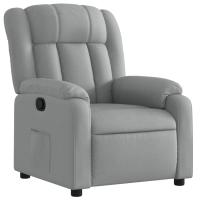vidaXL Sillón reclinable de tela Gris claro, Gris oscuro, Negro Sillon Dormitorio Sillon Comodos Silla Relax Sillón Sofá - details 1