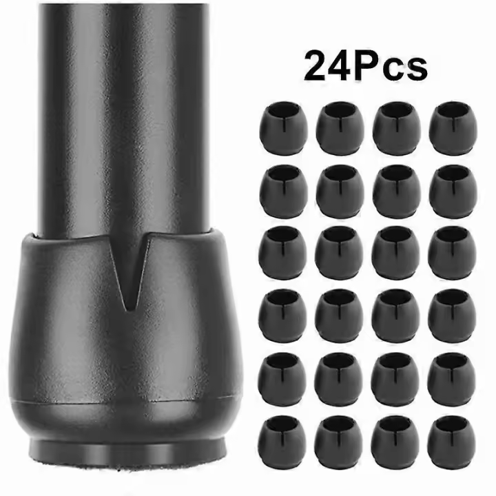 24 alfombrillas de silicona para patas de mesa y silla, antideslizantes, de goma, para proteger la parte inferior, de madera - 1