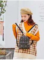 Nuevos Bricos Europeos Bolsas De Hombro Para Mujer Con Estampado Retro Múltiples Maneras De Portar Pequeño Bolsos De Malla PU Con Lining De Poliéster - details 4