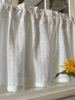 Cortina De Pared Blanca Opcional Estilo Nórdico Minimalista Americana Cortina Media Cortina Corta Ventana Flotante Material 100% Poliéster - details 6