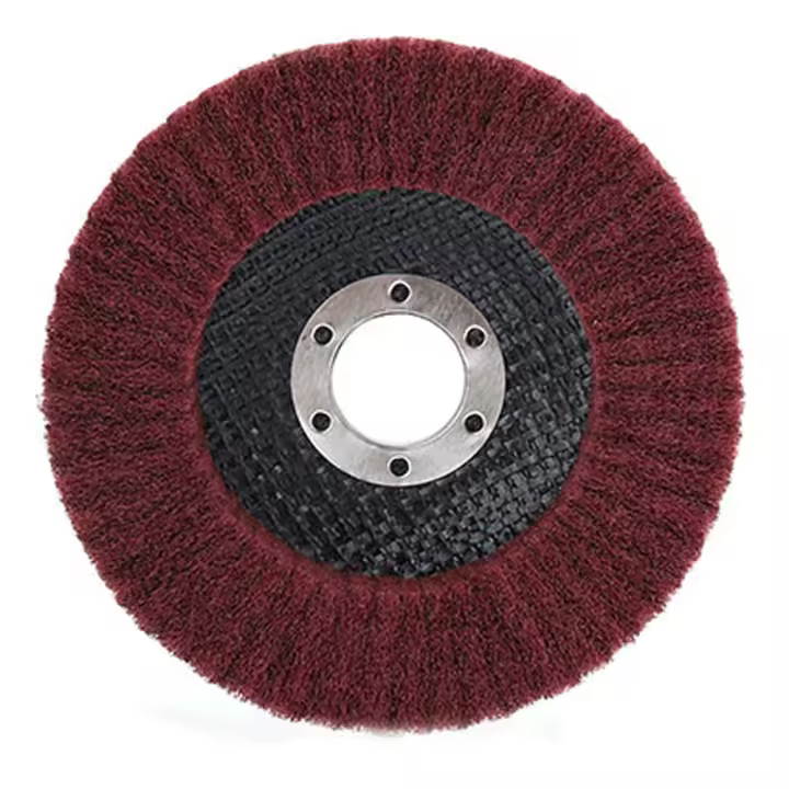 Discos De Pulido No Tejidos 100mm 4 Pulgadas Rueda De Polvo De Fibra Para Metal Y Madera Herramienta Abrosiva Para Torno De Ángulo Pulido Y Desburde - 1
