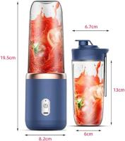 40W Mini Batidora Portátil,Mini Licuadora de Jugo Portátil,Taza Personal/Recargable Type-C/Doble Taza-Azul - details 2