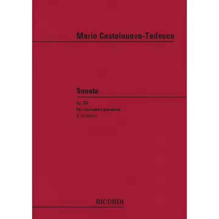 CASTELNUOVO TEDESCO M.-Sonata Op.128 para Clarinete y Piano (Garbarino) - 1