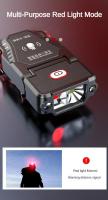 Mini Lámpara De Pico De Sombrero Inteligente Recargable Impermeable Para Pesca Y Uso Exterior Sensor De Movimiento Luz LED De 3W - details 9