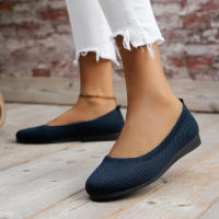 Zapatillas De Ballet Planas Para Mujer Confortables De Tejido Casual Slip on Oficina Barco Talla Grande Mocasines Redondas - details 12