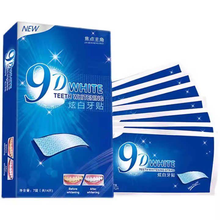 Tiras blanqueadoras de dientes, paquete de 7, 14 tratamientos blanqueadores, seguro para el esmalte dental, aliento fresco. - 1