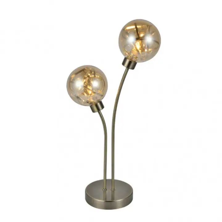 Lámpara de Mesa FABRILAMP Varanasi Cuero 46x27x13 Cm - 1