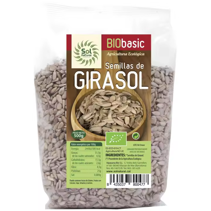 Sol Natural Semillas de Girasol Bio 500 gr - 1