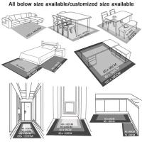 Carpetas De Suelo De Poliéster 100% Para Sala De Estar Dormitorio Y Baño Estilo Moderno Diseño Floral Antideslizante - details 1