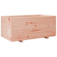 vidaXL Jardinera madera maciza de pino 110x60x49,5 cm Color Pino natural,  Blanco,  Marrón cera y mas - details 1
