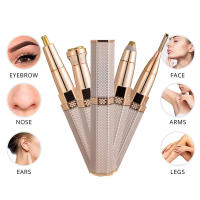 Trimmer De Cabello Para Rostro Y Cuerpo Para Mujer Recargable 4 En 1 Painless Epilador De Cejas Nariz Bikini Afeitadora Eléctrica Para Cara Completa - details 8