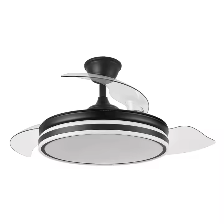 FABRILAMP VENTILADOR BAYOMO 72W 6120LM NEGRO 3 ASPAS DESP. 32/47X49/108 D.3 COLOR.MOTOR DC.REMOTO Ref. 142591409 - 1