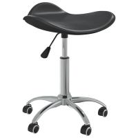 vidaXL Silla de oficina de cuero sintético negra en color Negro/Marrón/Crema y más | cómodas modernas ergonómicas para comedor cocina salón hogar - details 0